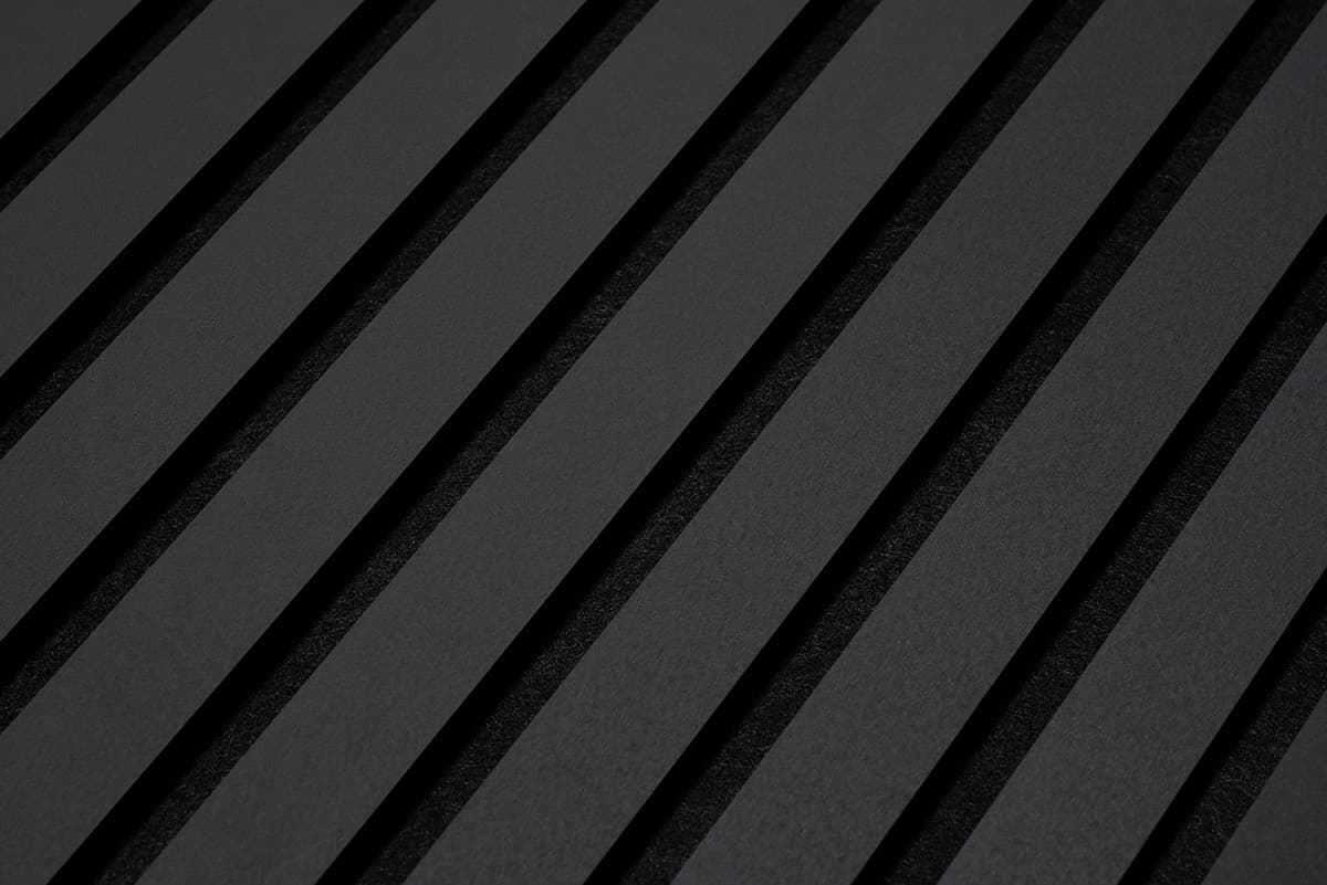 Floer Akupanel wandpaneel Lino Zwart (240 × 60 cm)