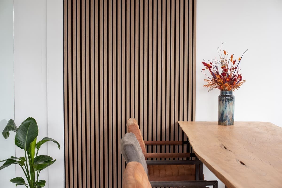 Floer Akupanel XL wandpaneel Lichtbruin Noten (300 × 60 cm)